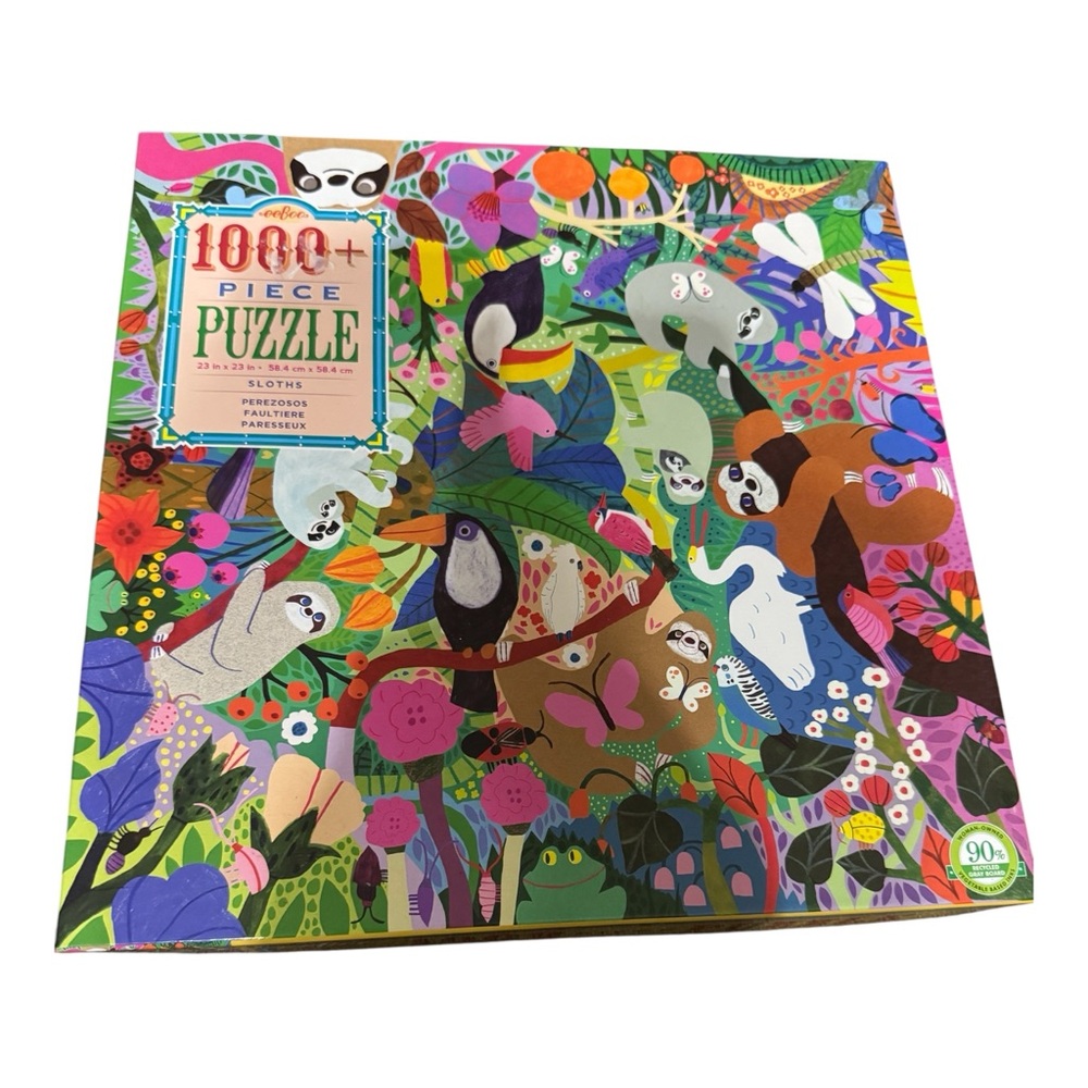 eeBoo Sloths 1000 Piece Puzzle 23x23 Monika Forsberg - Repeat